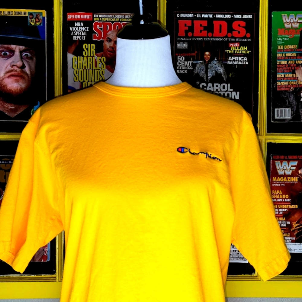 Yellow vtg Champion t-shirt